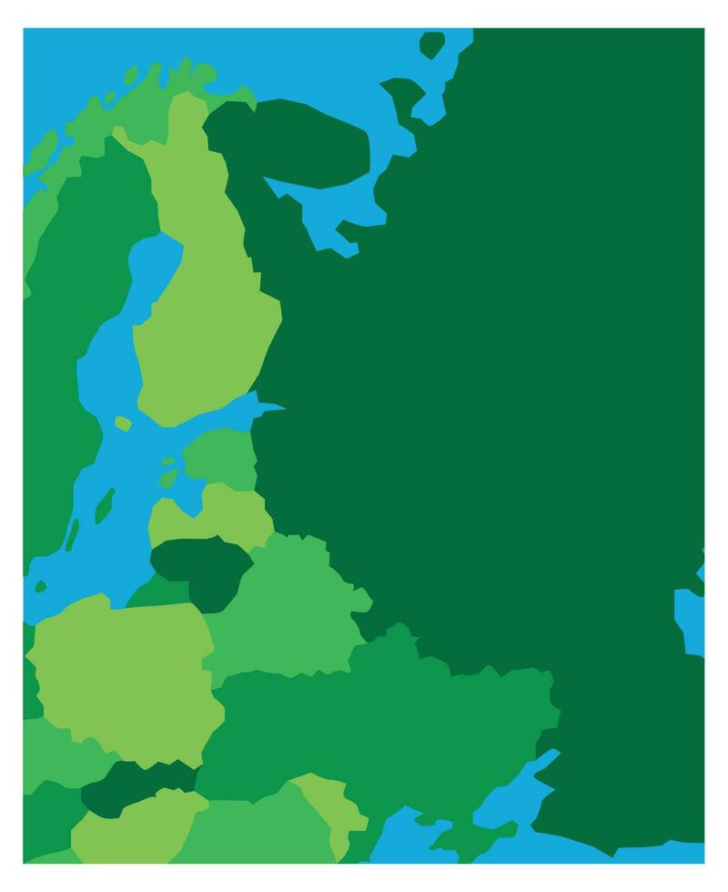 mapa de Europa aislado en blanco vector