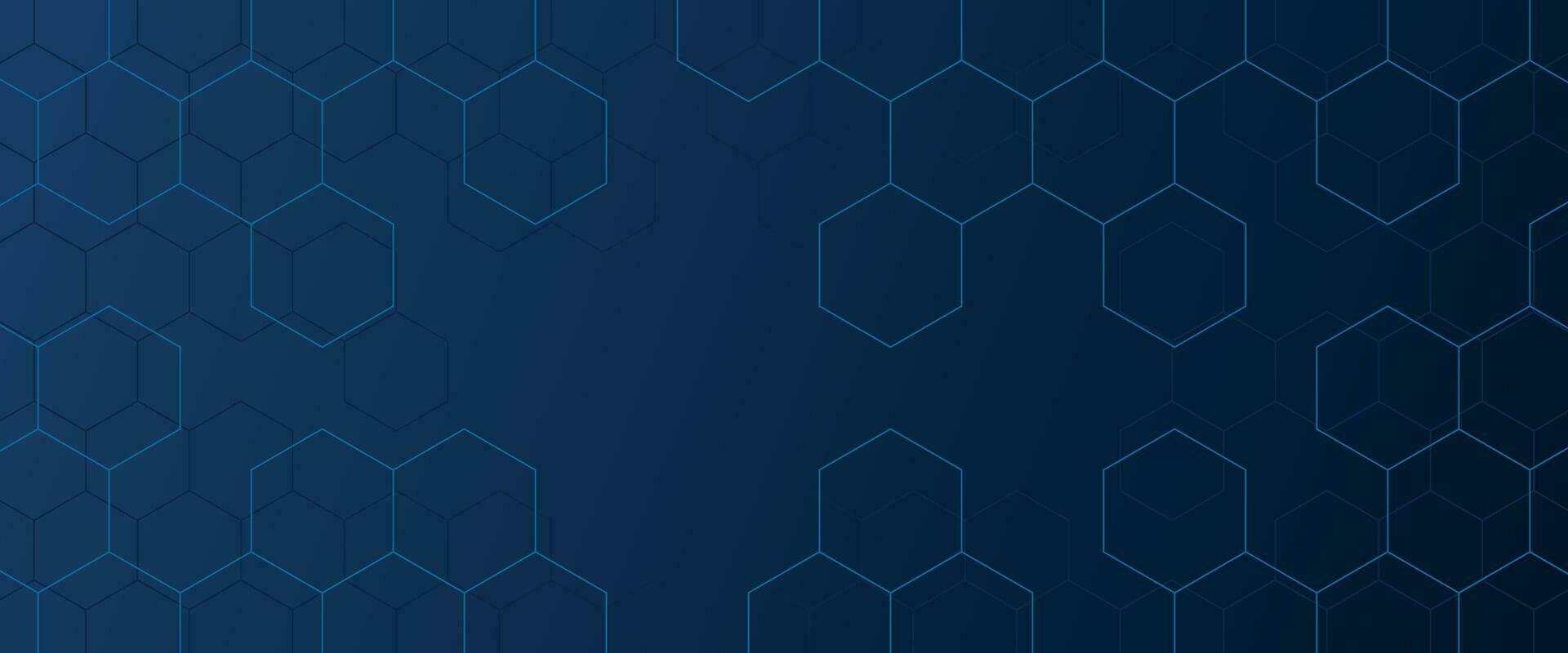 Abstract blue background with geometric shapes hexagons in the form of honeycombs vector