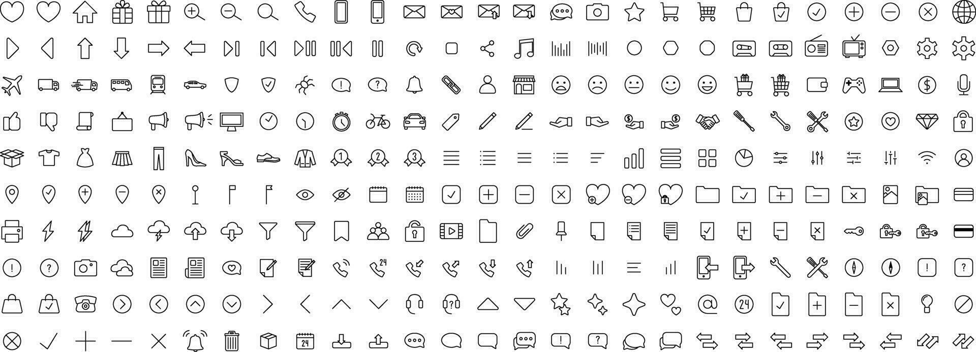 Big set a lot of different vector icons for business, ecommerce, finance, accounting