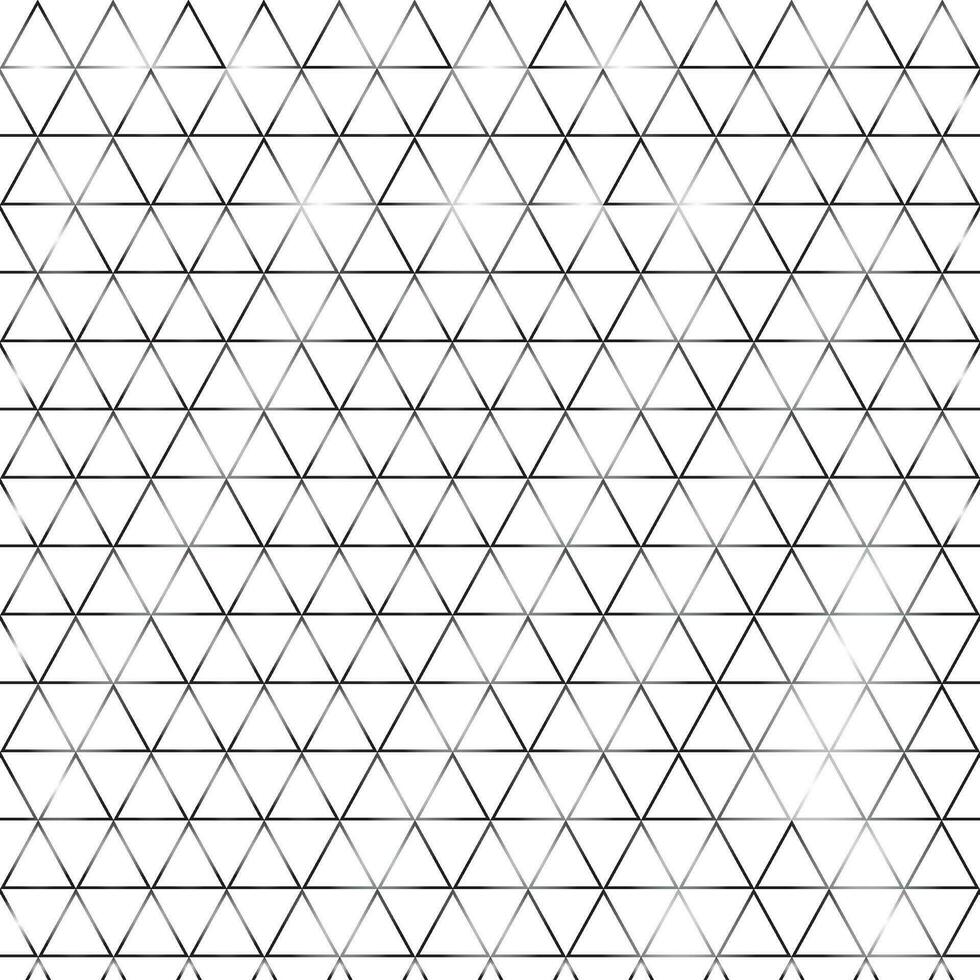 Black and white gradient triangles pattern isolated on white background vector