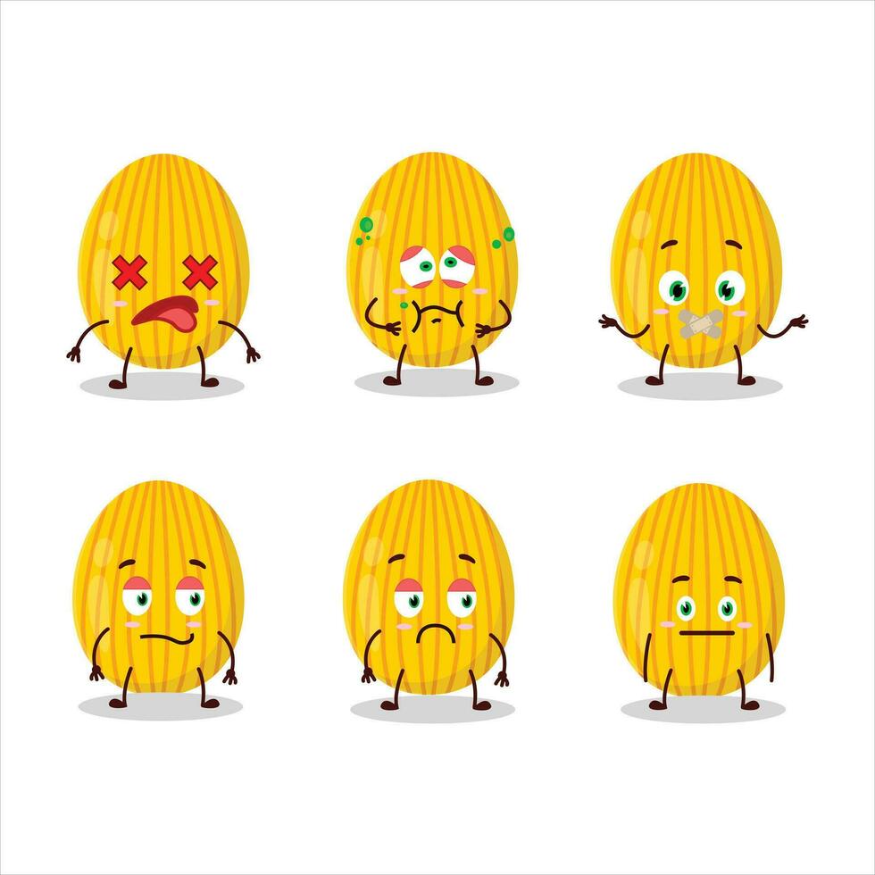 Amber easter egg cartoon character with nope expression vector