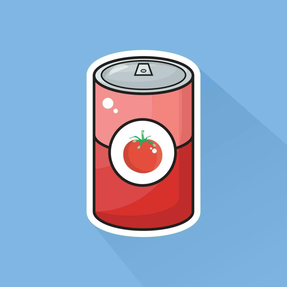 Illustration Vector of Canned Food in Flat Design