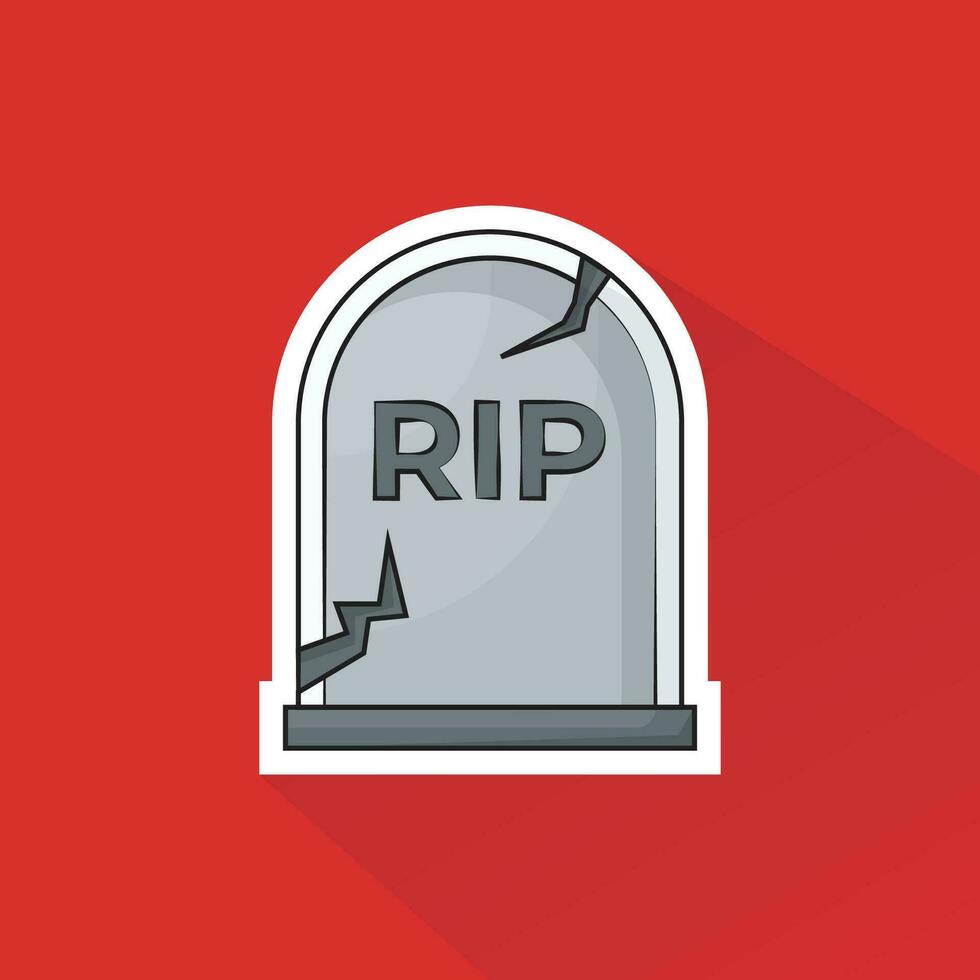 Illustration Vector of Grave in Flat Design