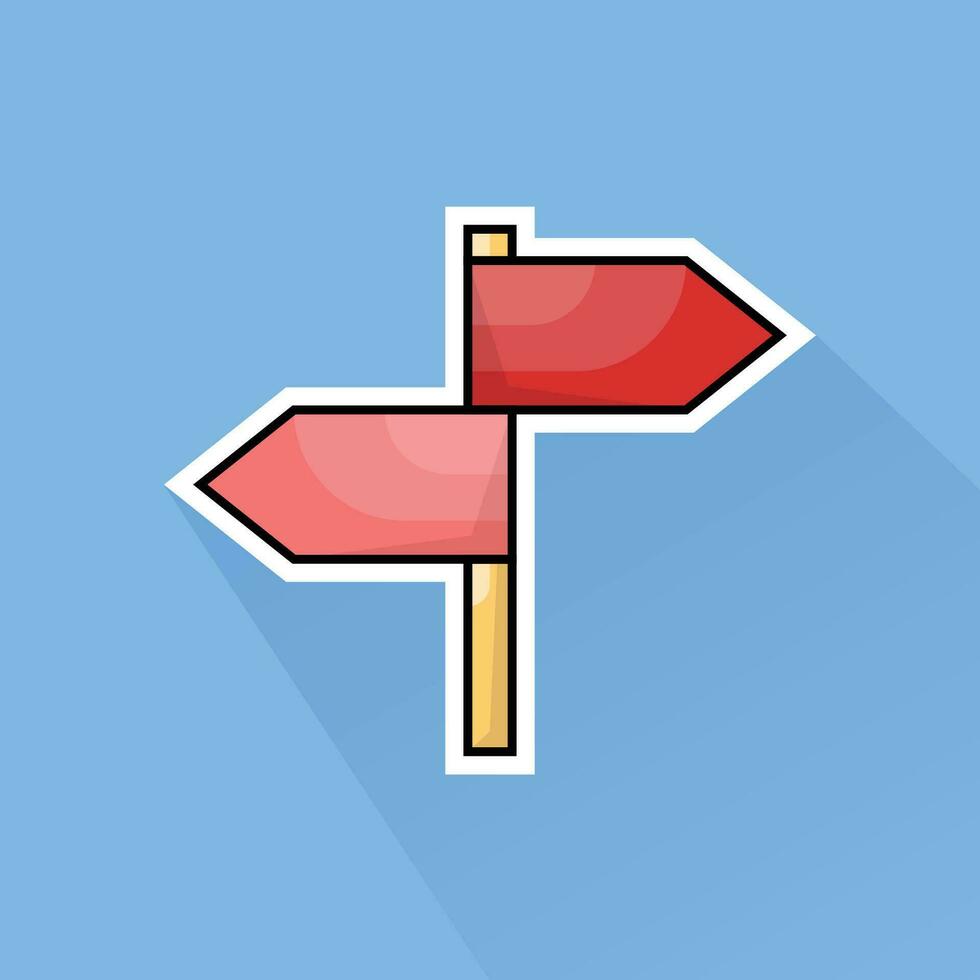 Illustration Vector of Arrow Sign in Flat Design