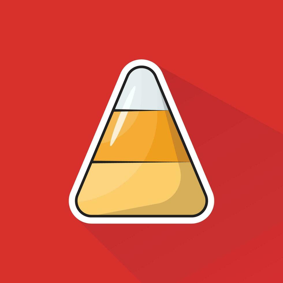 Illustration Vector of Candy Corn in Flat Design