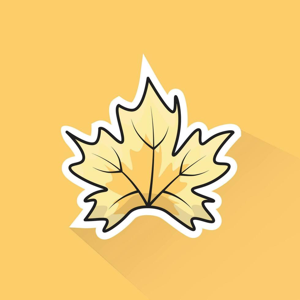 Illustration Vector of Brown Leaf in Flat Design