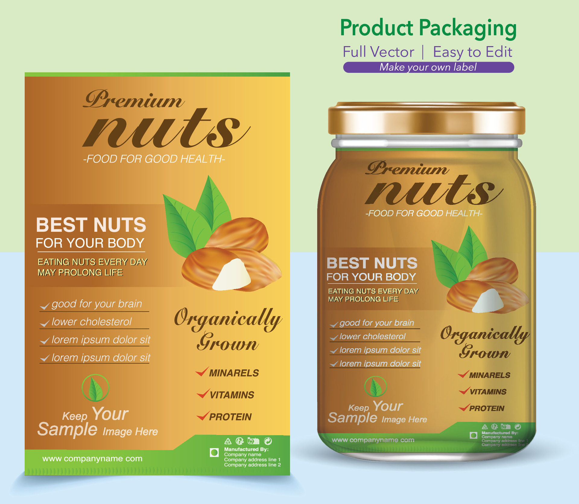 Nuts Label, Nuts packaging, Label Nut, Label and Packaging, organic ...