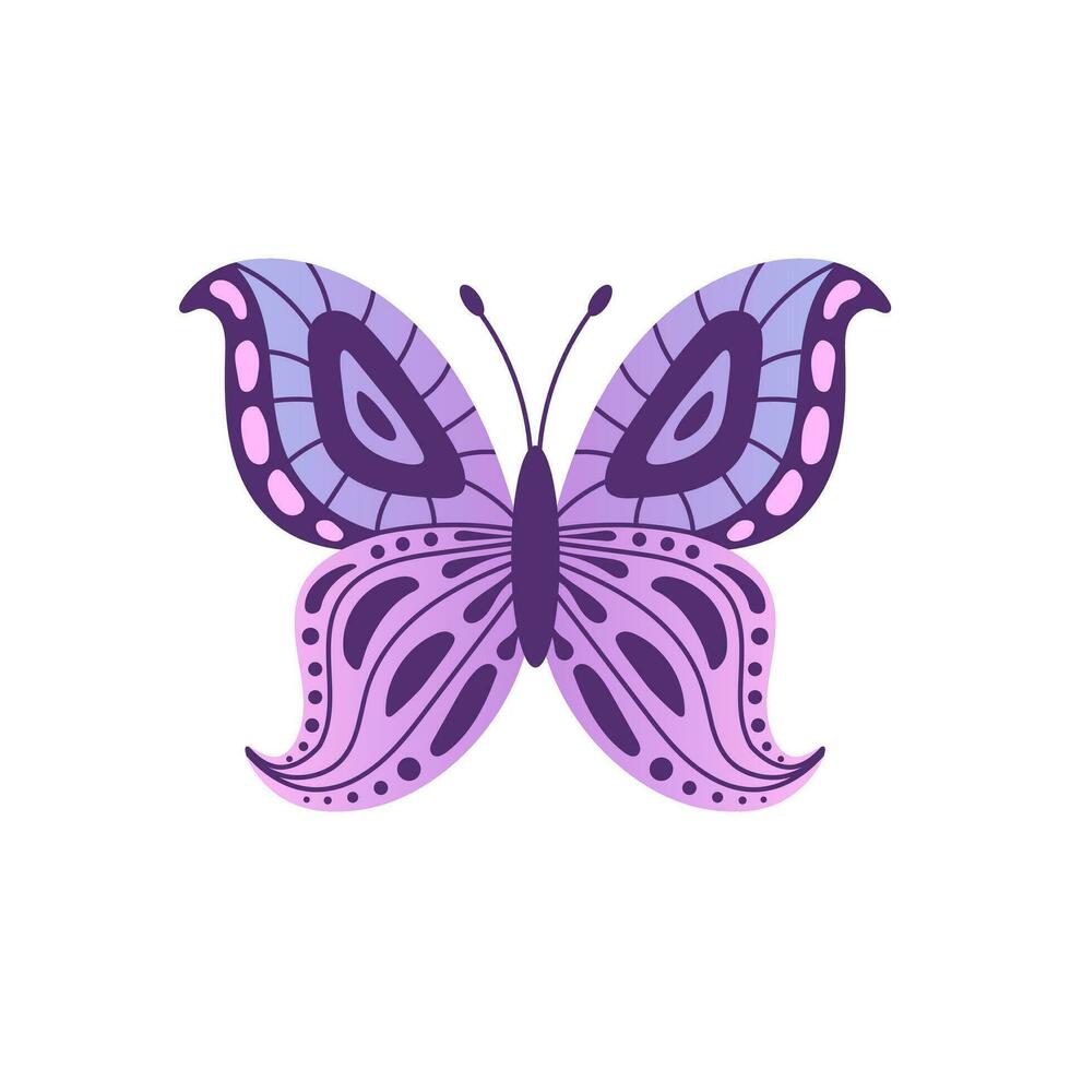 mariposa neón vector ilustración