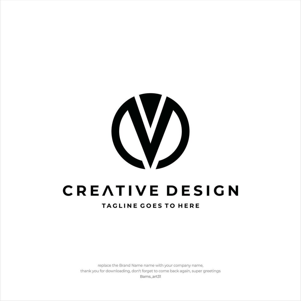 alfabeto letra v logo icono diseño creativo diseño vector