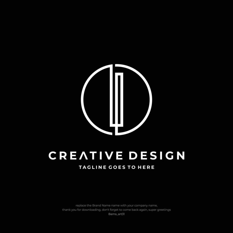 Letter I i logo Circle Creative Design vector