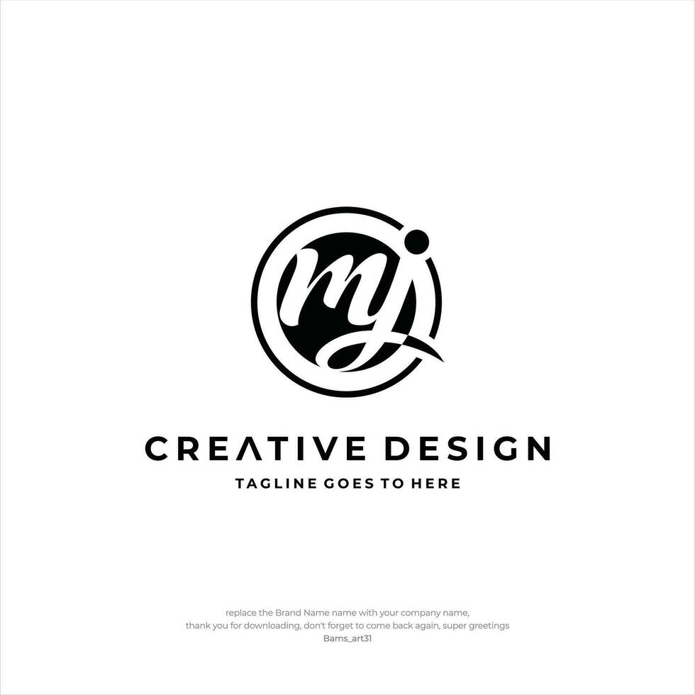 Letter MJ Logo Creative Design Premium Line Alphabet Monochrome Monogram emblem. Vector graphic design template element. Graphic Symbol for Corporate Business Identity.