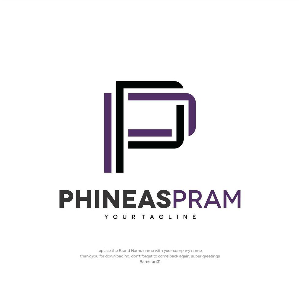 Phineas Pram logo Letter PP Design Template Premium Creative Design Business Company vector