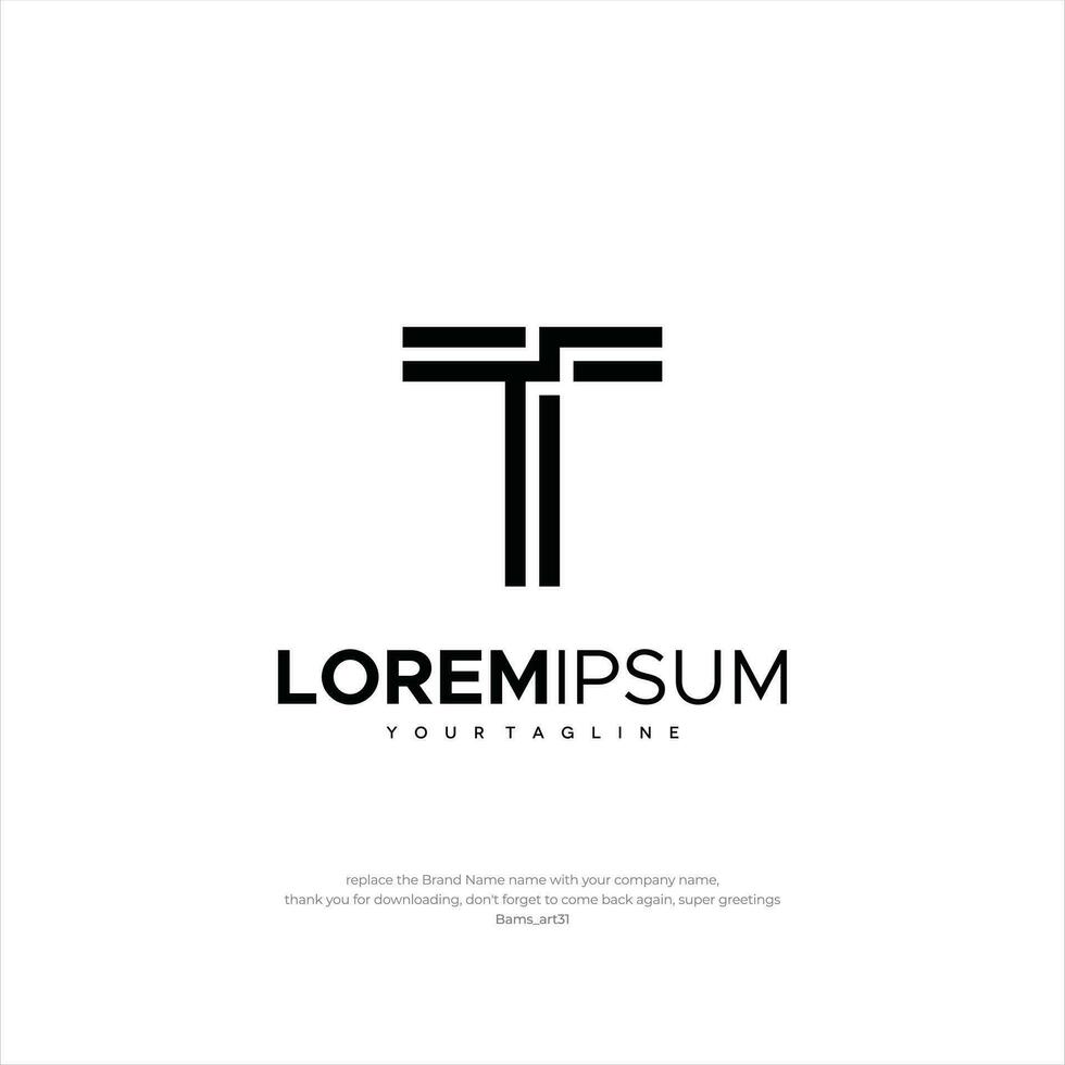 Logo Letter TT Design Template Premium Creative Design Business Company vector
