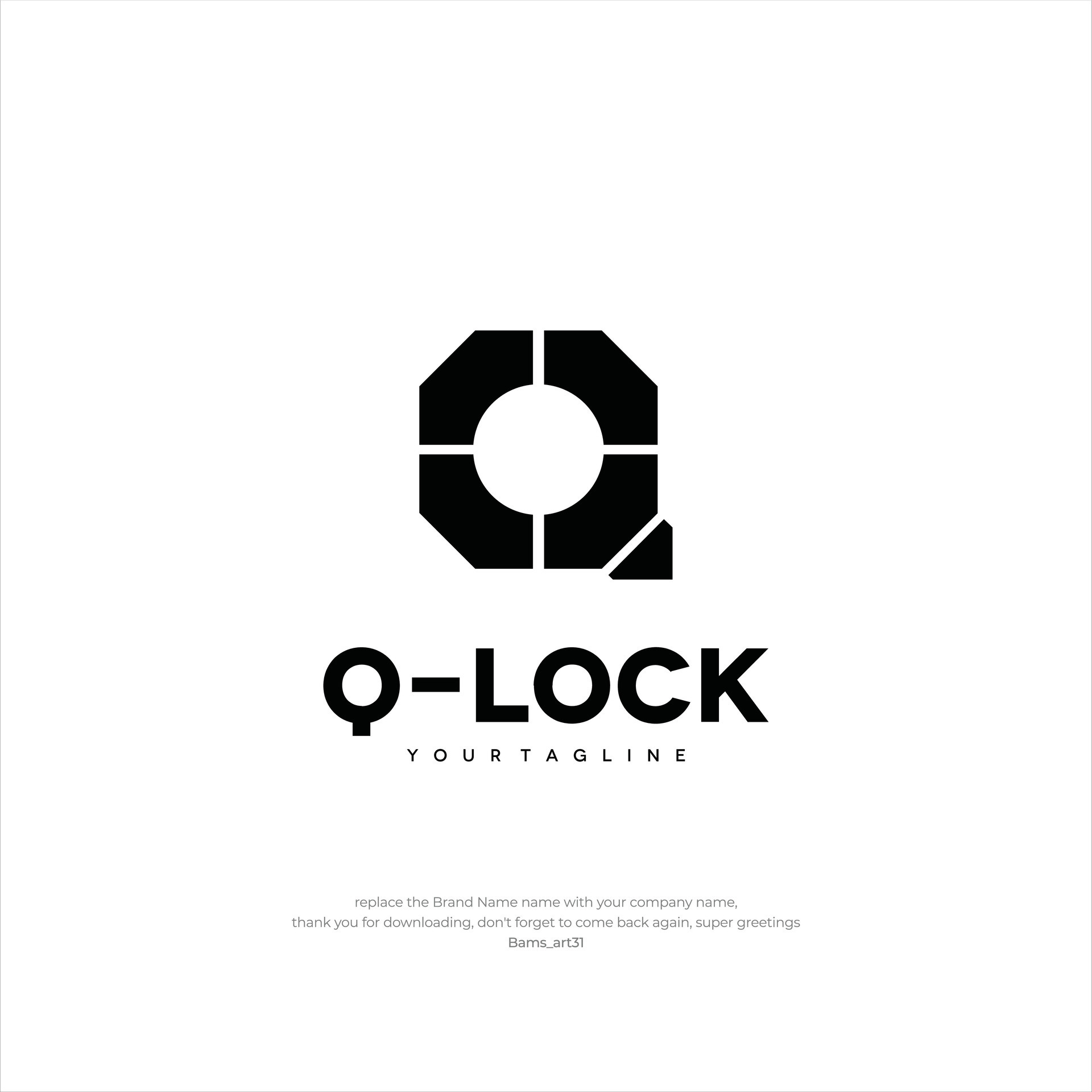 Q Lock Letter Q vektor Logo Template Illustration Design 28660705