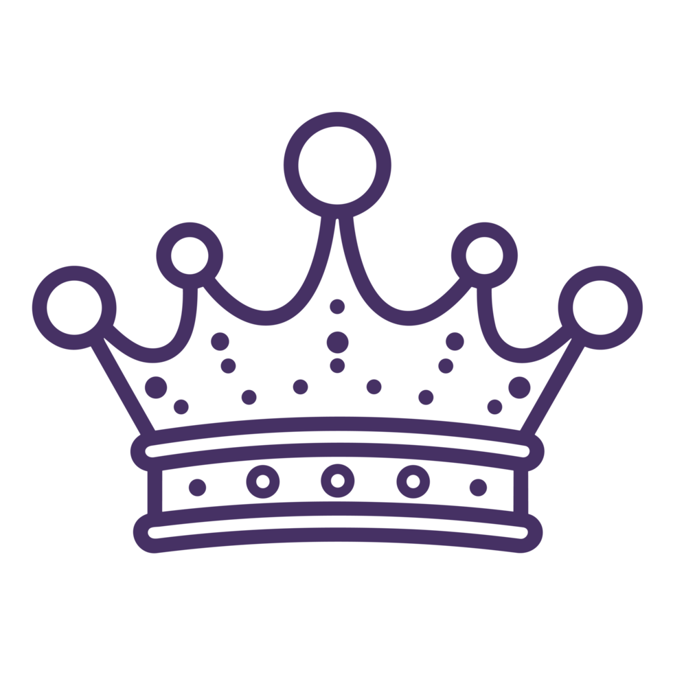 Beautiful Crown Silhouette - Generative Ai png