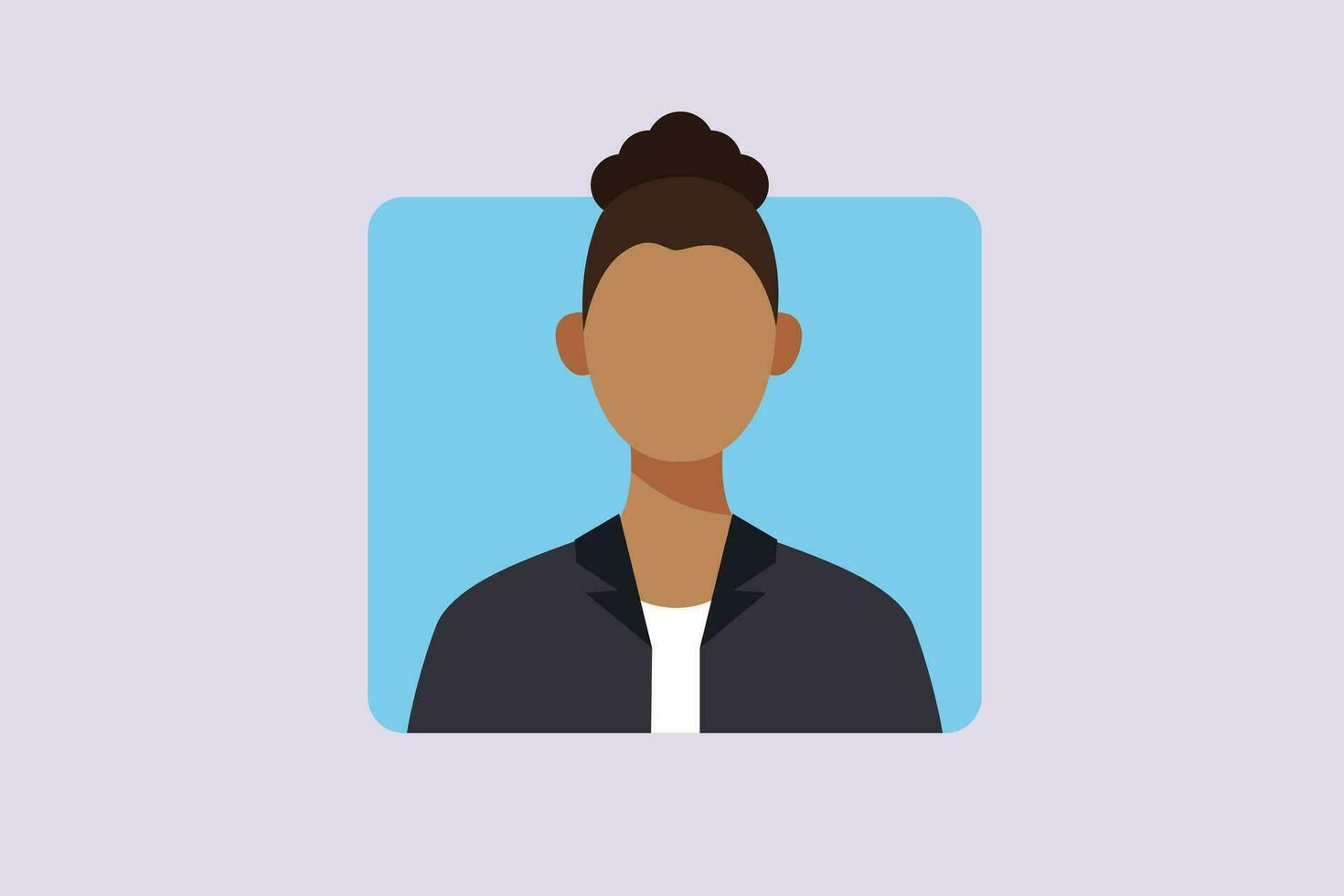 People avatars with young people's faces concept. Colored flat vector illustration isolated.