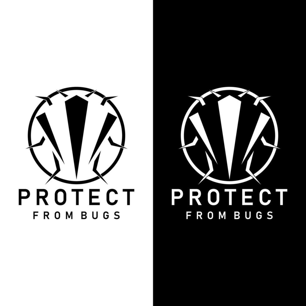 protect from bugs logo design vector art