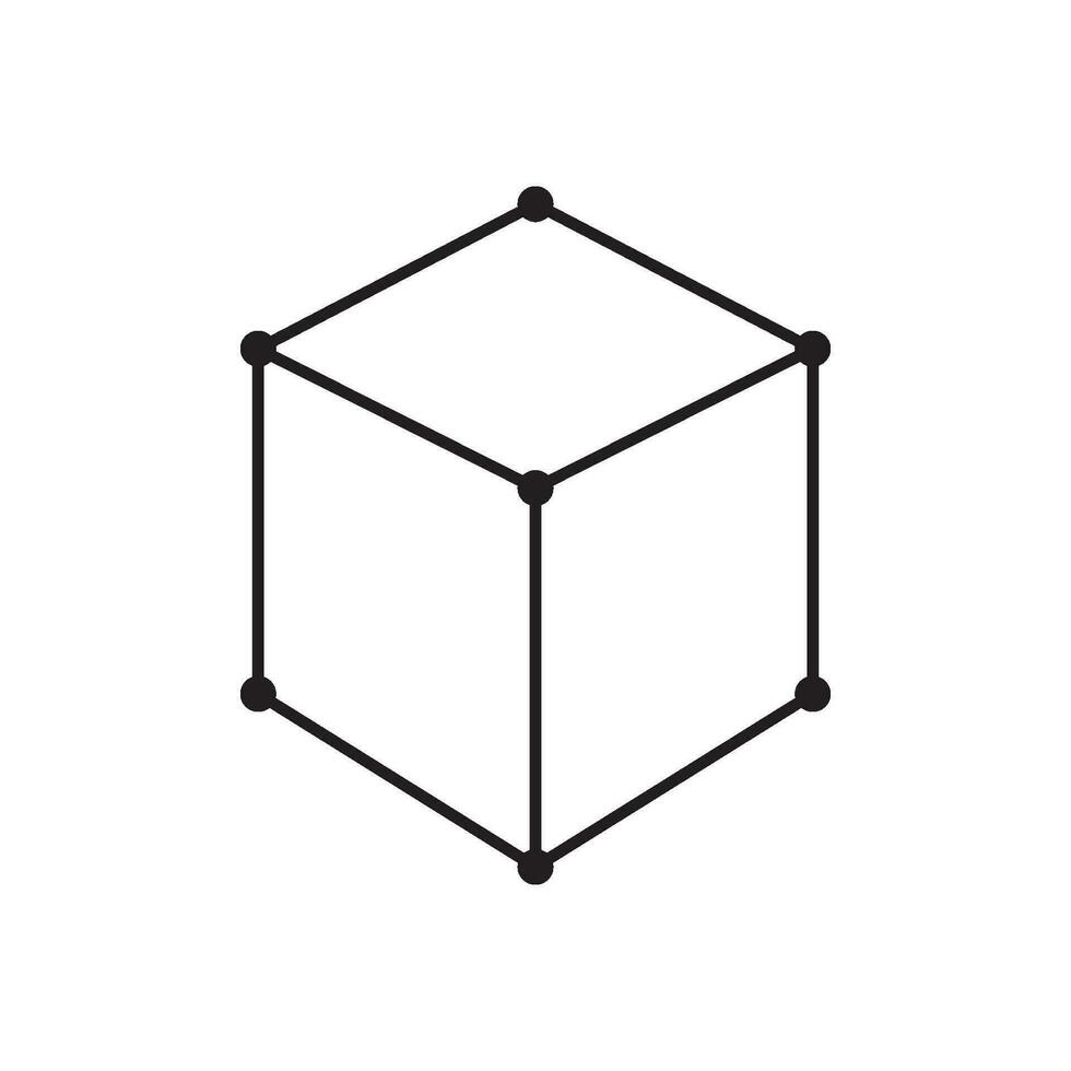 3D box icon vector