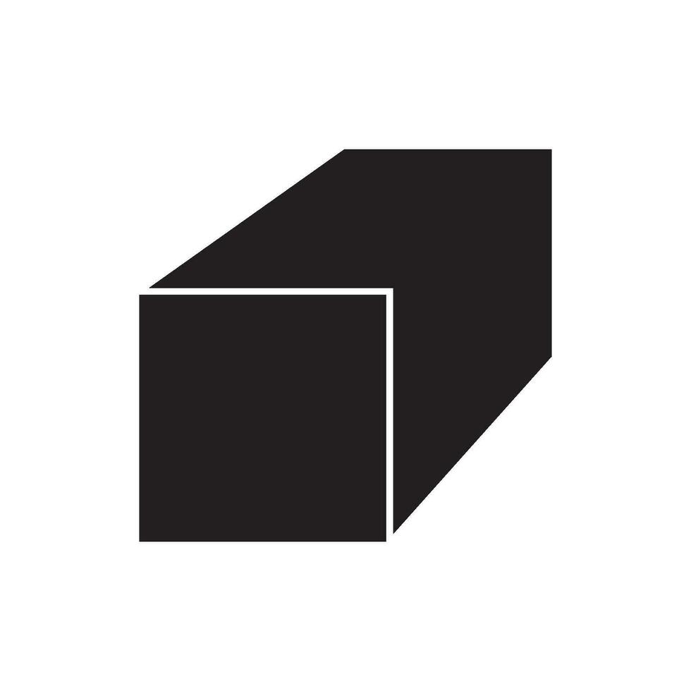 3D box icon vector