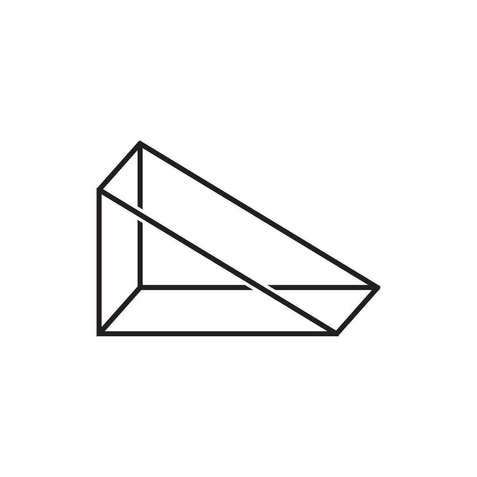 triángulo 3d icono vector