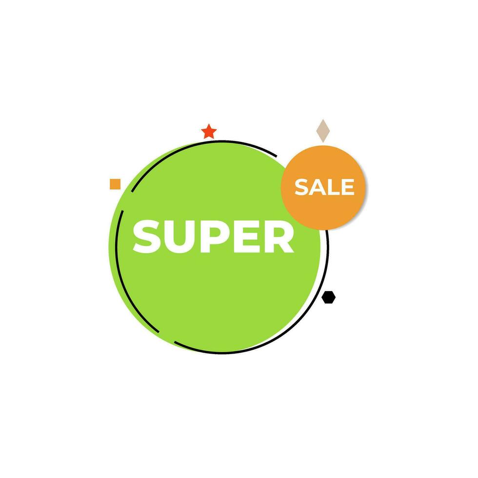 Sale banner template design. Special offer label. Vector illustration.