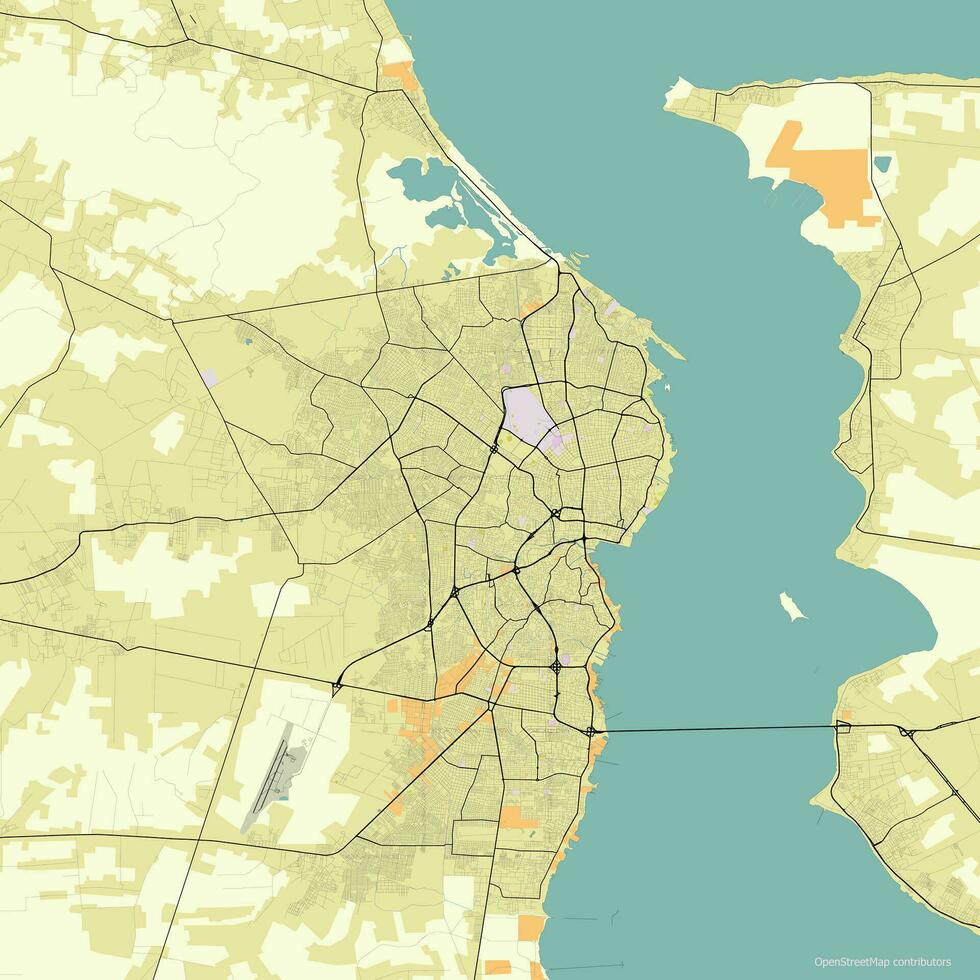 Map of Maracaibo, Zulia, Venezuela vector