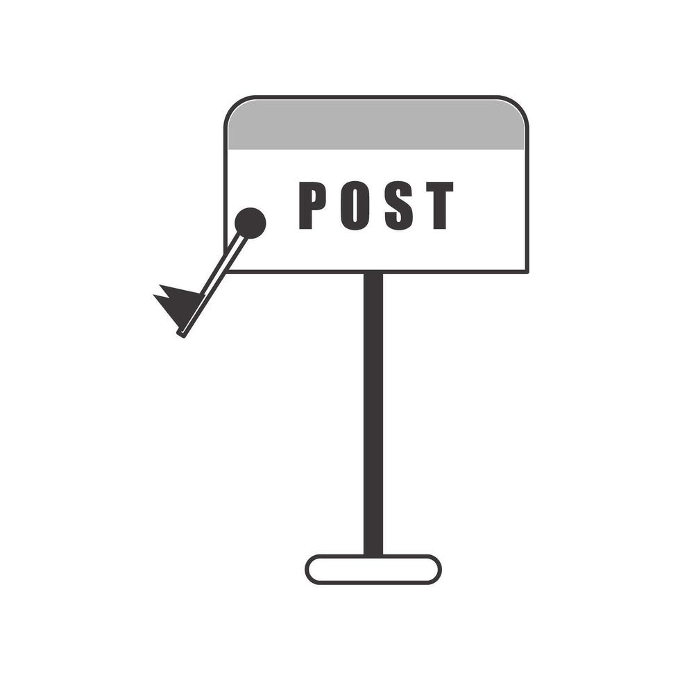 Mailbox. The concept of delivery of cargo and parcels. Linear modern style. vector