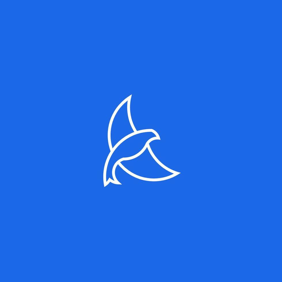 Bird Line Art. Simple Minimalist Logo Design Inspiration. Vector Illustration.