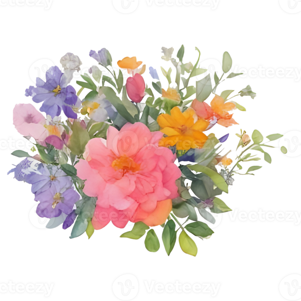 Flower bouquet watercolor png