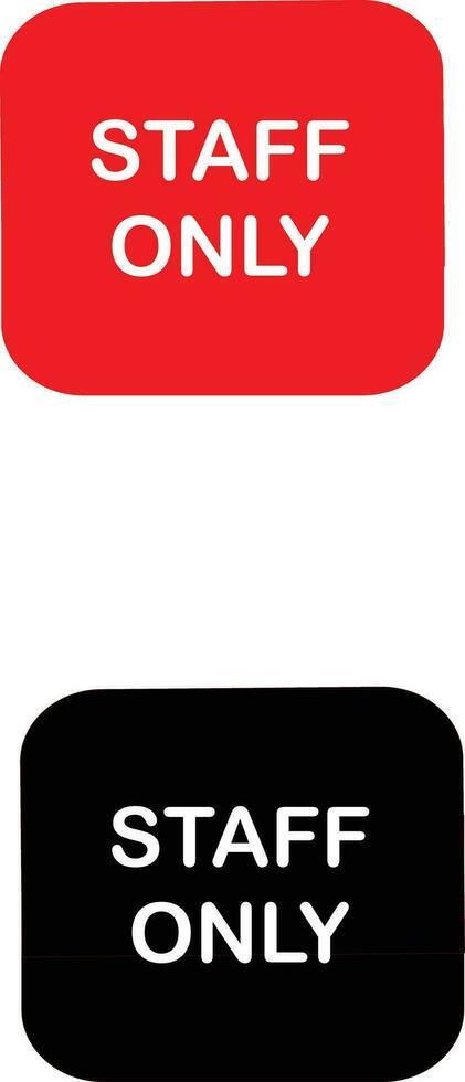 staff only vector design