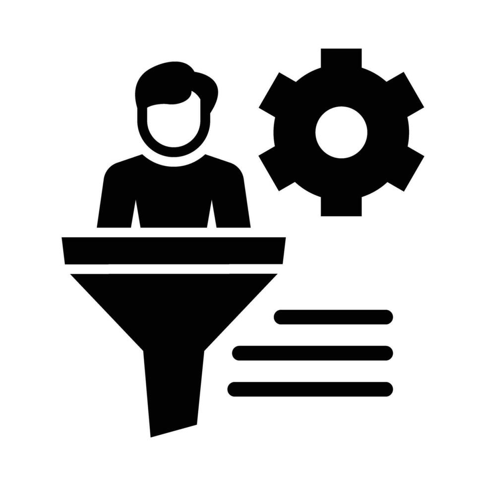 Conversion Rate Vector Glyph Icon For Personal And Commercial Use.