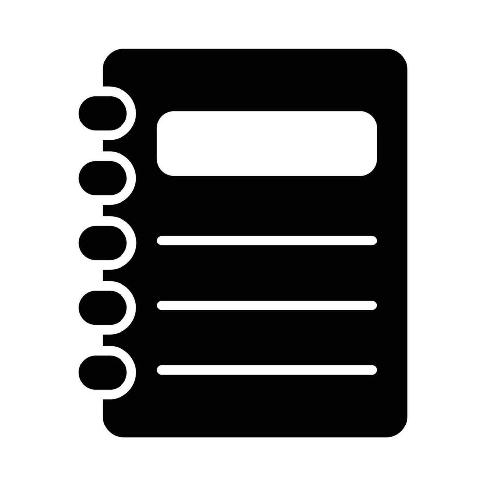 Diary Vector Glyph Icon For Personal And Commercial Use.