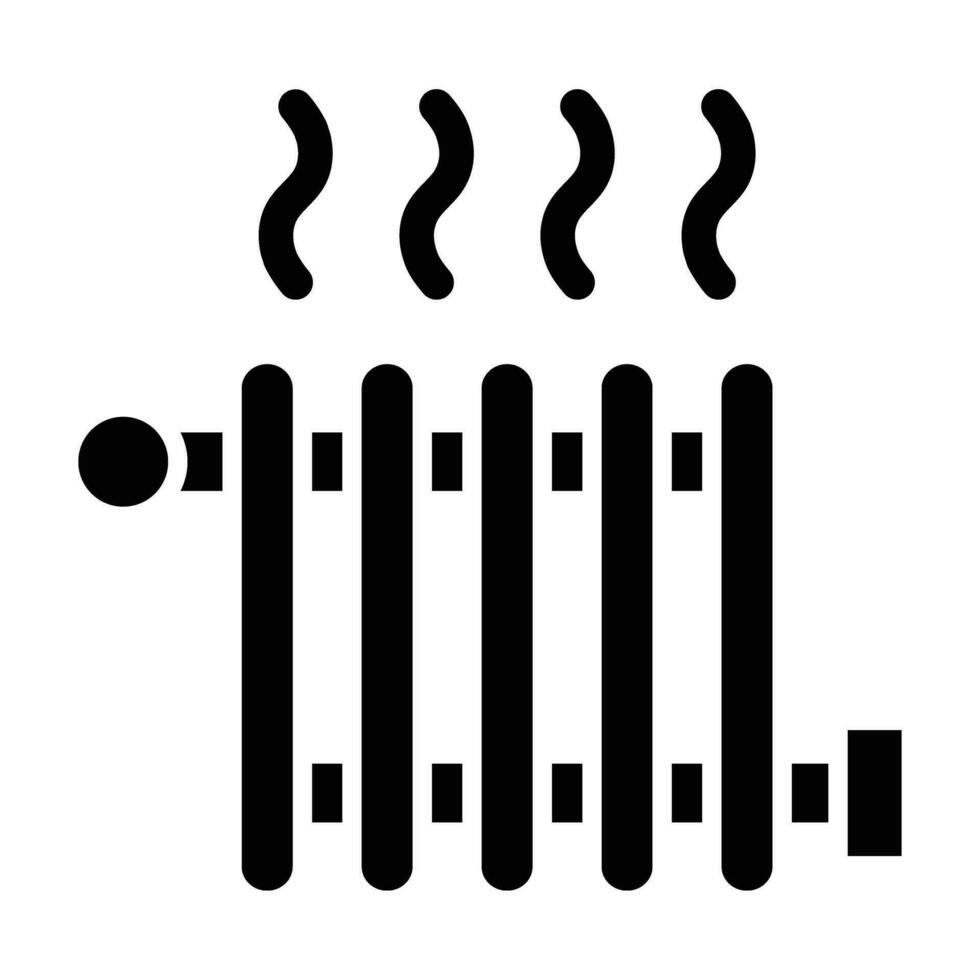 Heat Radiator Vector Glyph Icon For Personal And Commercial Use.