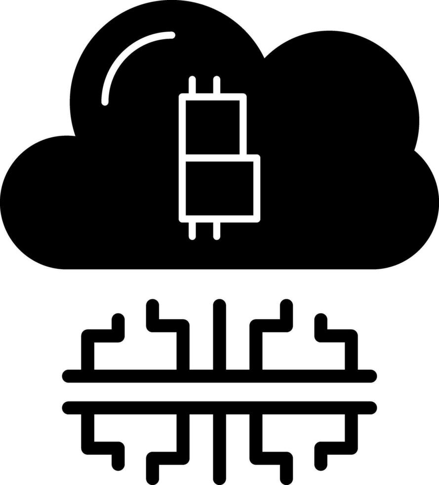 Cloud mining Vector Icon Design