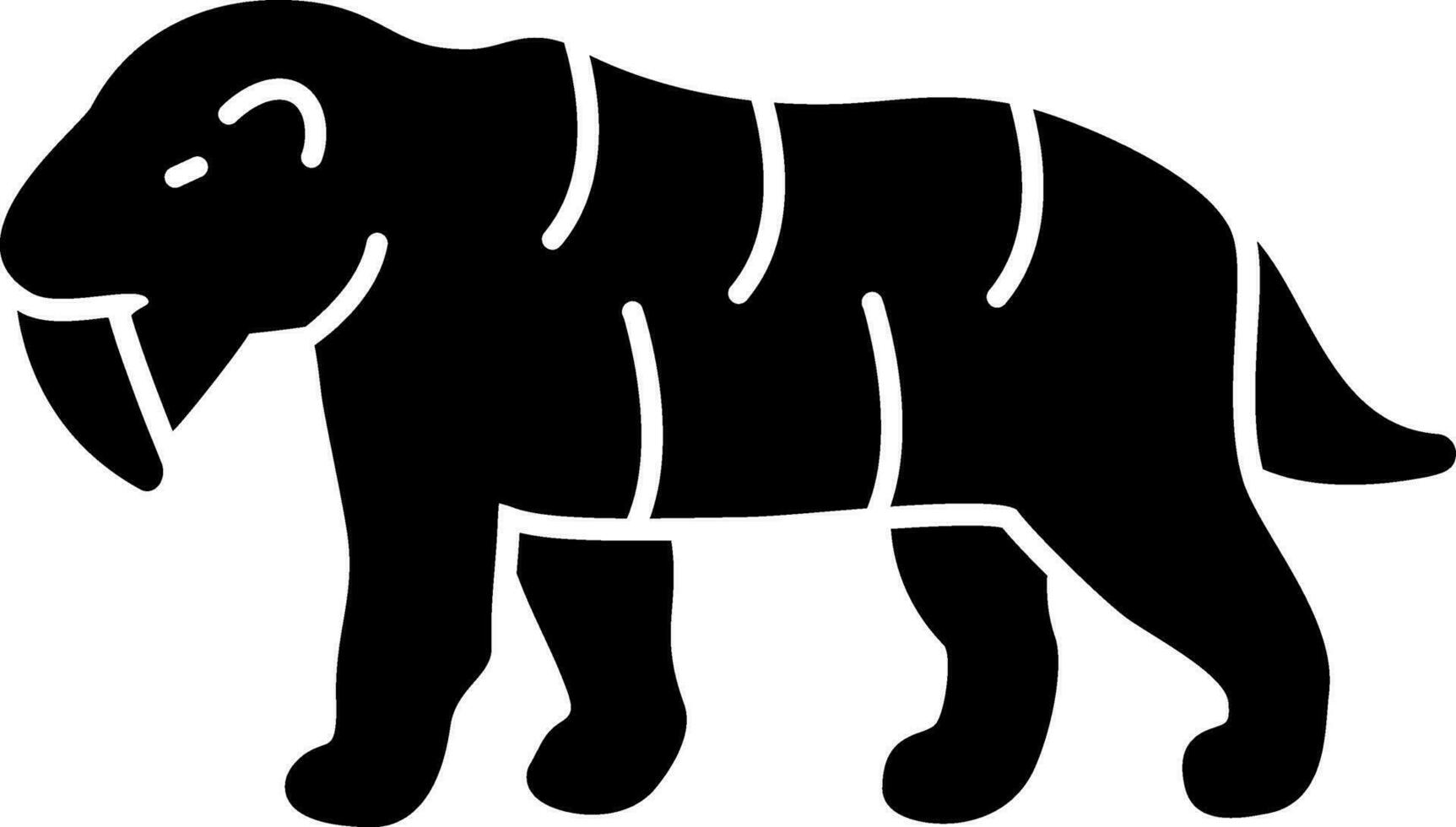 smilodon vector icono diseño