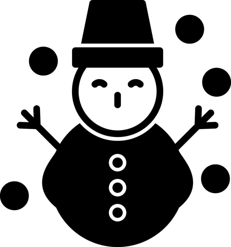 Snowman Vector Icon Design