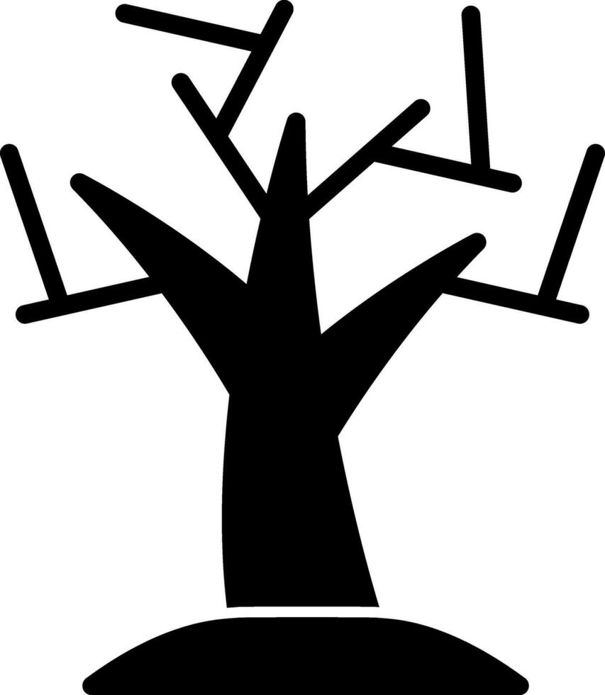 diseño de icono de vector de árbol seco