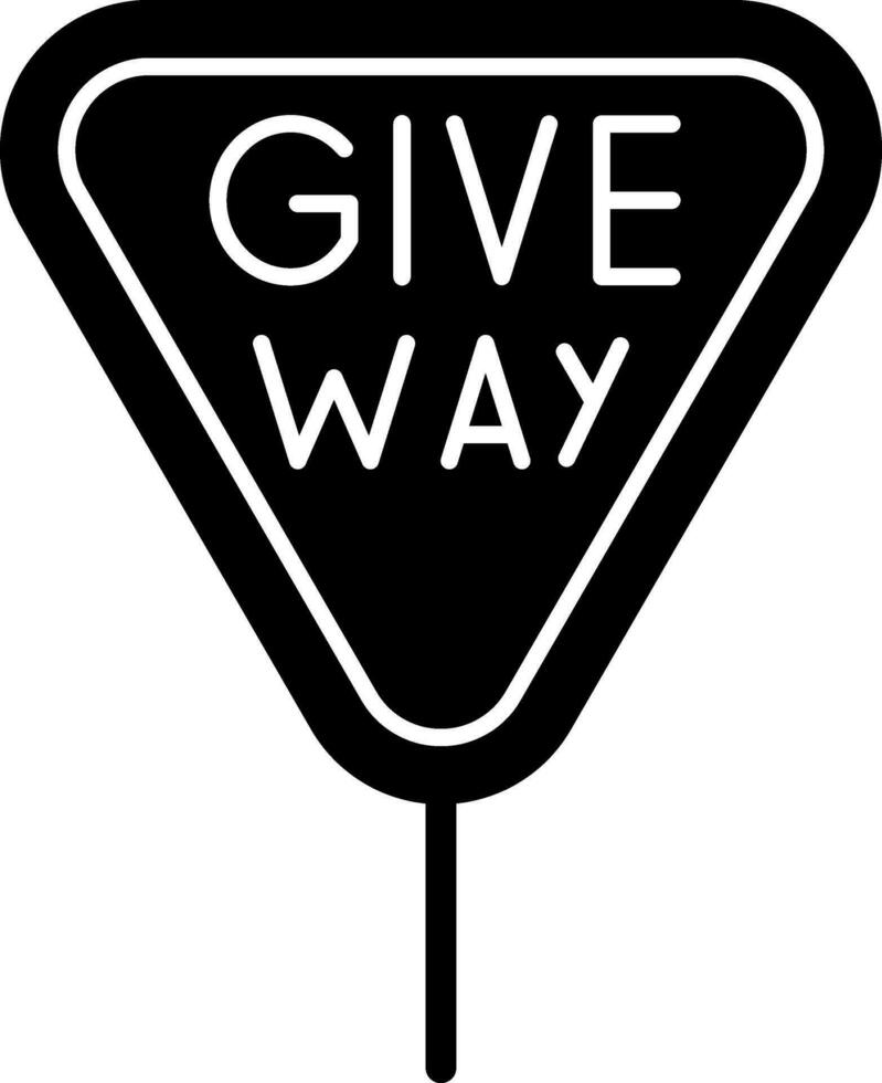 Give Way Vector Icon Design