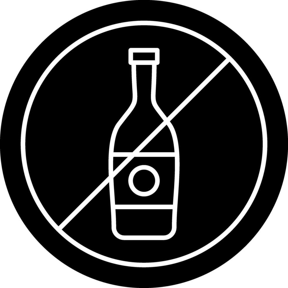 No alcohol vector icono diseño