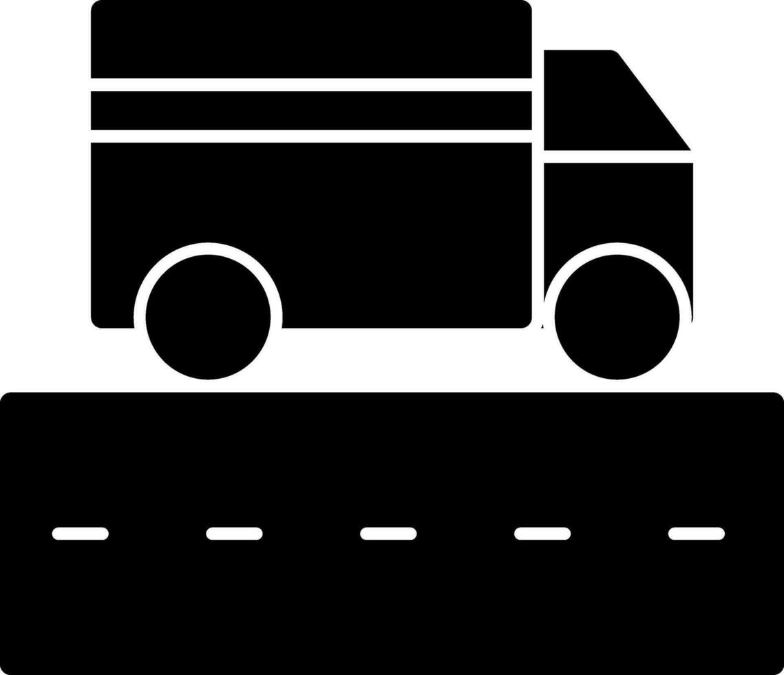 Truck Lane Vector Icon Design