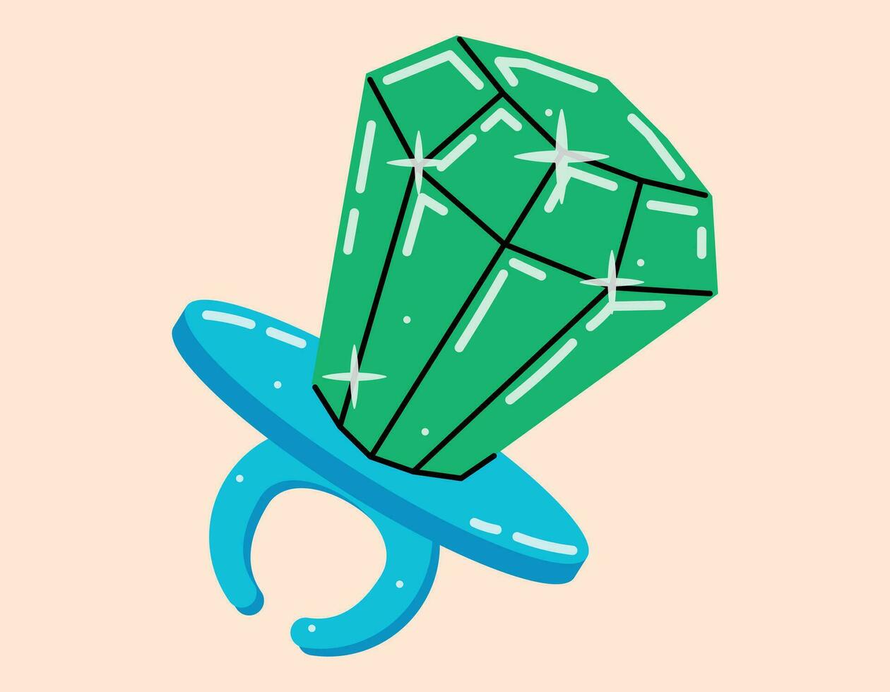 Funny children lollipop ring pop. Vector cartoon islated sweet from the 90s.