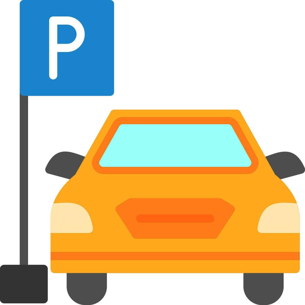 diseño de icono de vector de aparcamiento de coche