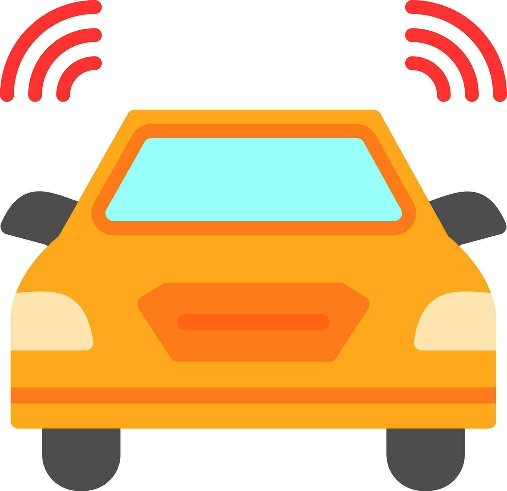 Autonomous car Vector Icon Design
