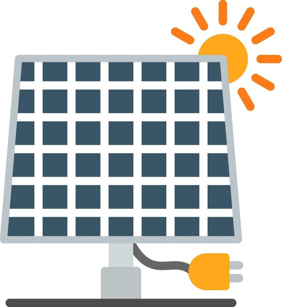 Solar panel Vector Icon Design