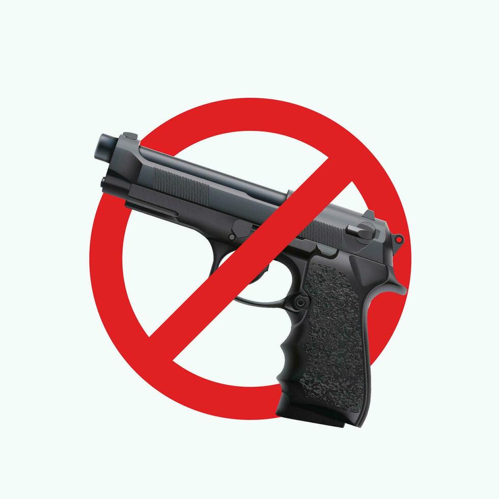 no guns sign 01 vector