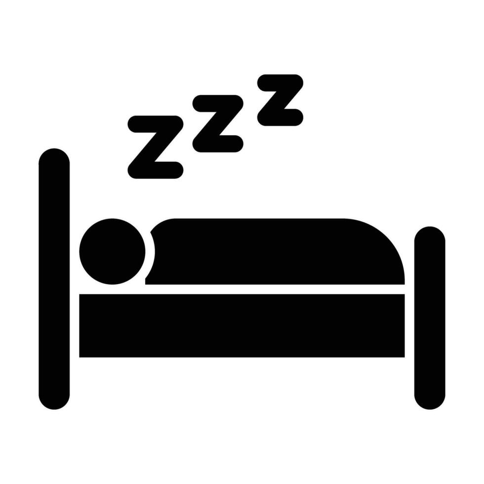 Sleep Vector Glyph Icon For Personal And Commercial Use.