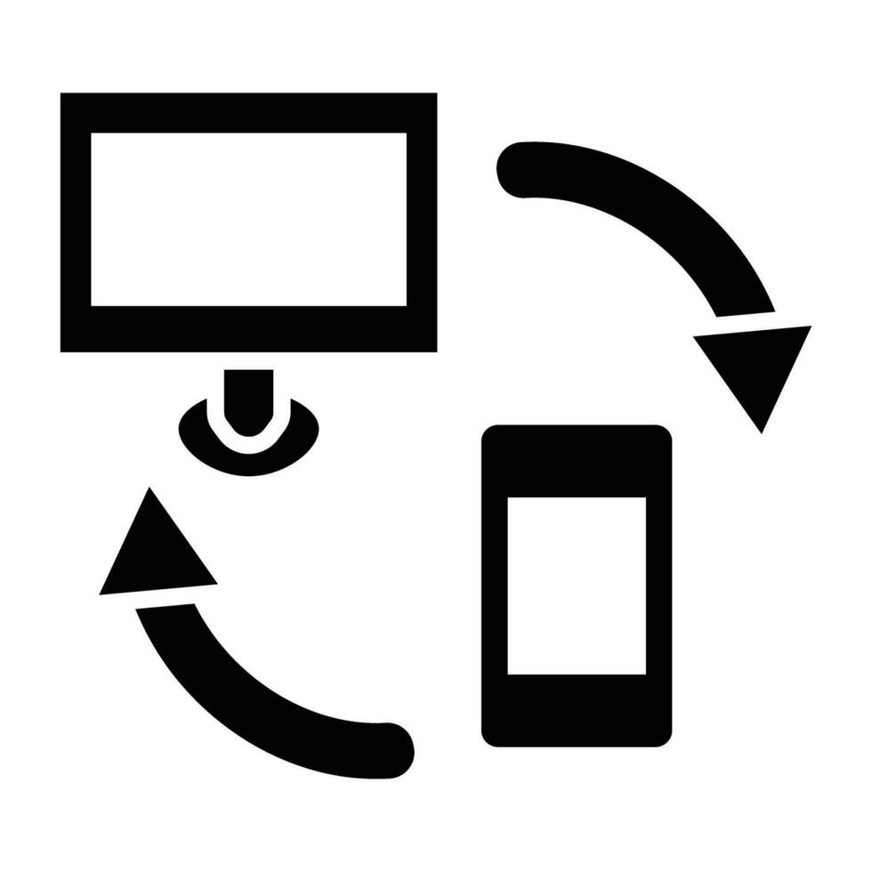 Remote Access Vector Glyph Icon For Personal And Commercial Use.