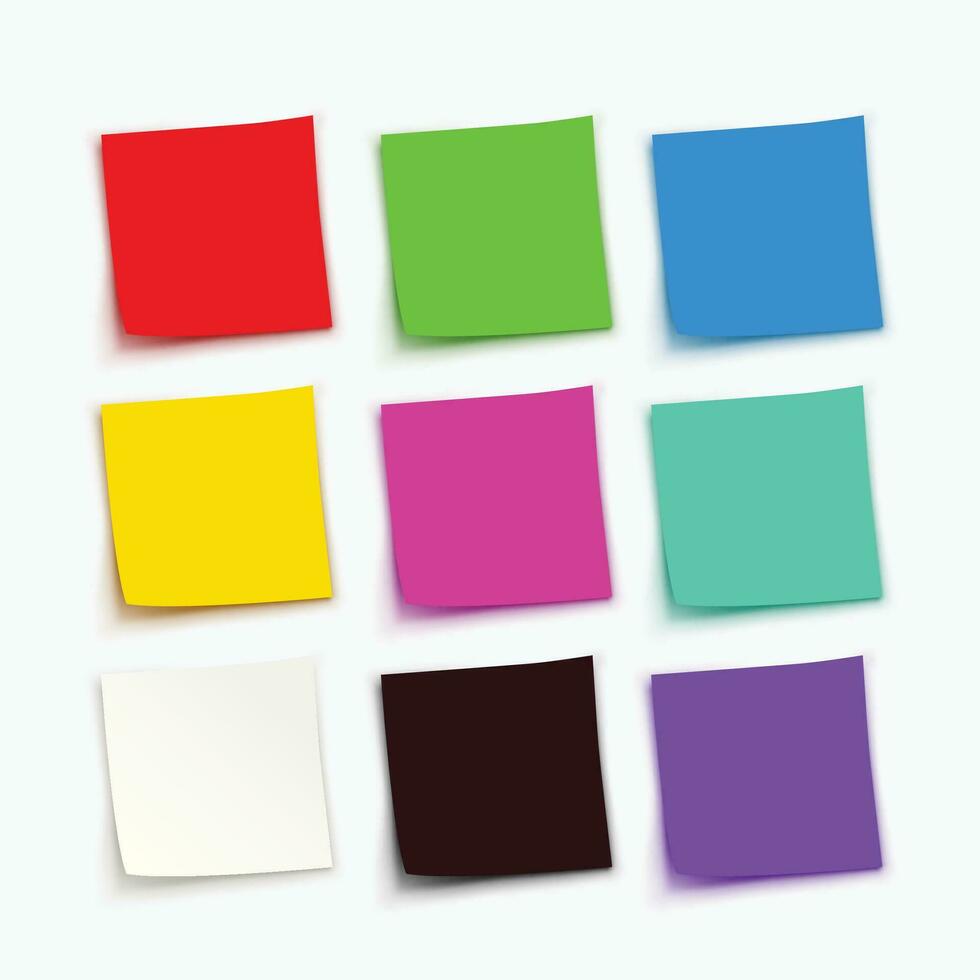 colored papers set vector