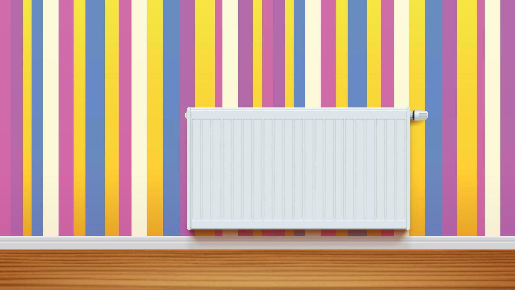 radiator on wall 01 vector