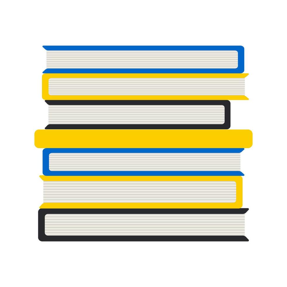 Stack of books on a white background isolated. Vector. vector